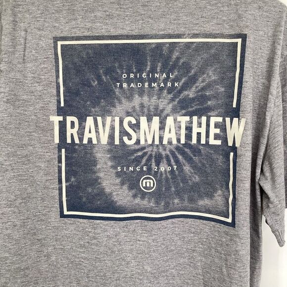 Men's Travis Mathew Short Sleeved Tee Shirt Gray‎ Medium - Picture 2 of 6